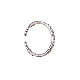 Piercing Anneau Clicker with Titanium rhinestones