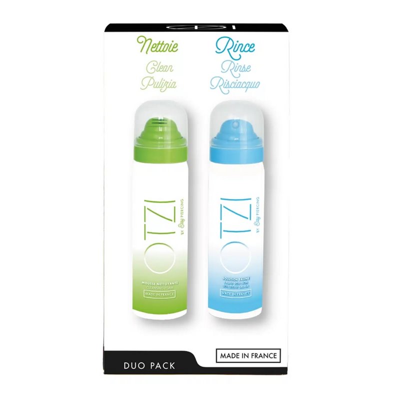 Duo pack OTZIPIERCING - Cleansing foam/saline solution