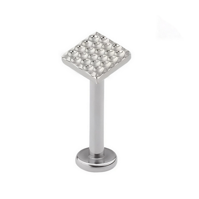 Piercing Labret Carré motif Alvéolé en Titane
