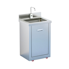 Lave mains autonome en inox avec commande au pied
