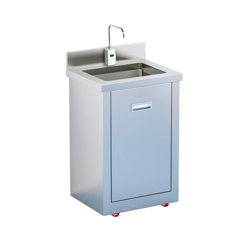 Lave mains autonome en inox avec commande au pied
