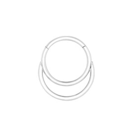 Piercing Anneau Clicker double cercle en Titane