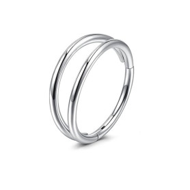Piercing Double Flared Clicker Ring in Titanium