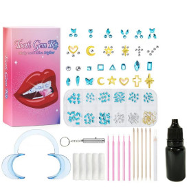 Kit Strass Dentaire - Blue / Gold