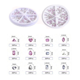 Lot de Strass Dentaire - Fantaisie Pink / Cristal