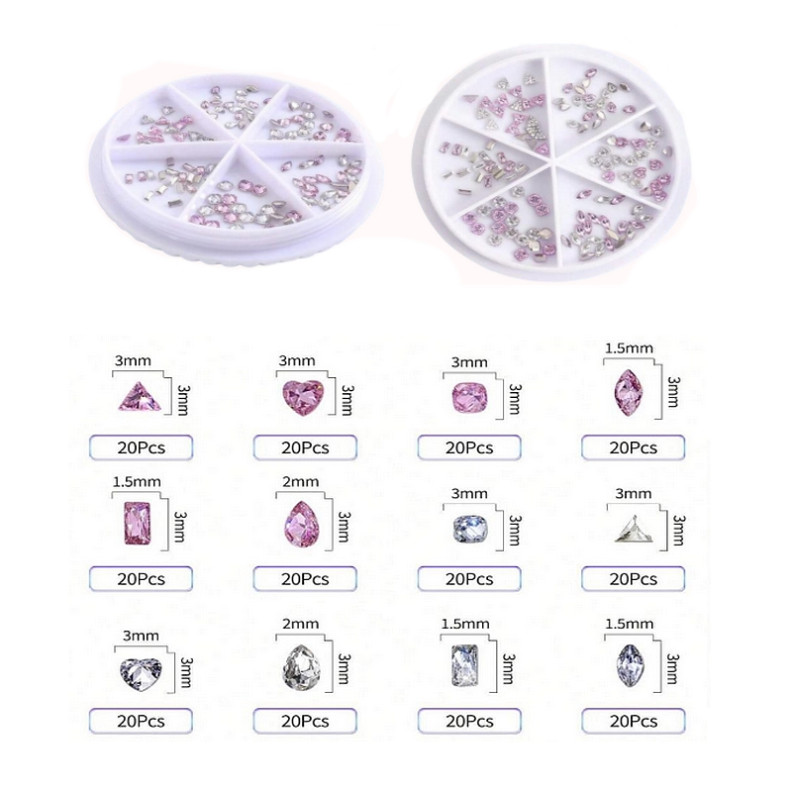 Lot de Strass Dentaire - Fantaisie Pink / Cristal Lot de Strass Dentaire - Fantaisie Pink / Cristal
