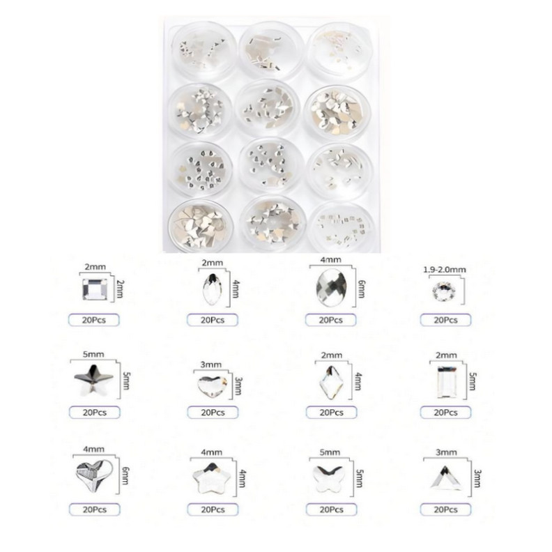 Lot de Strass Dentaire - Fantaisie Cristal