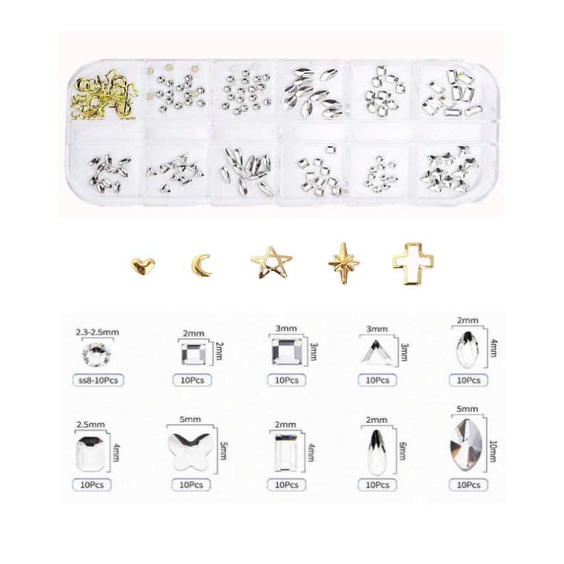 Lot de Strass Dentaire - Fantaisie Cristal / Gold Lot de Strass Dentaire - Fantaisie Cristal / Gold