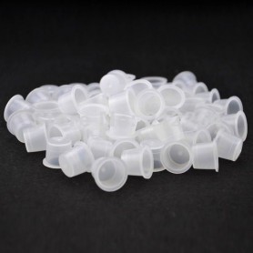transparent cups in different sizes for tattooing