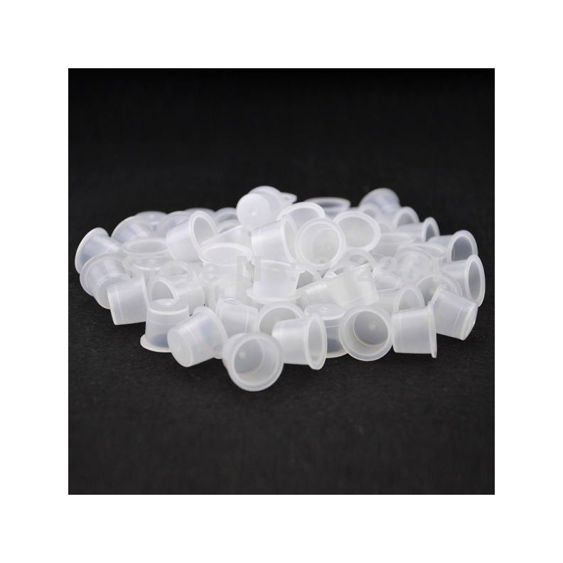 transparent cups in different sizes for tattooing