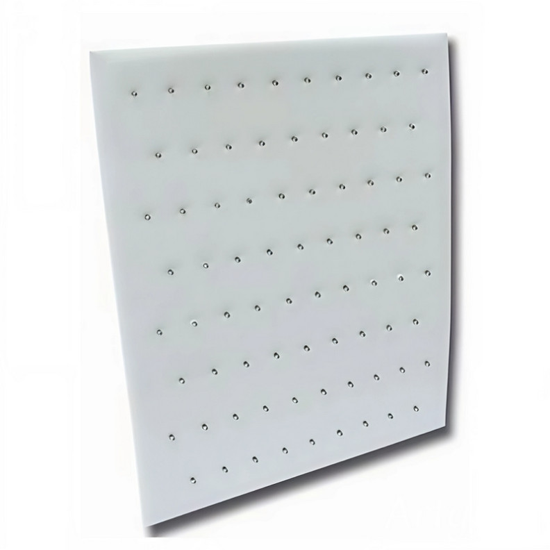 Présentoir à Piercings Blanc en simili cuir - 72 trous