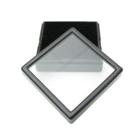 Boîte de présentation carrée 5x5cm pour piercings - Noir