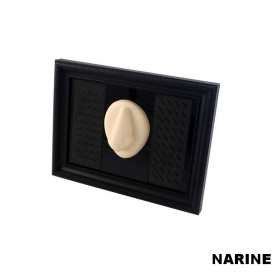 Cadre présentoir à piercings avec modèle en silicone - narine