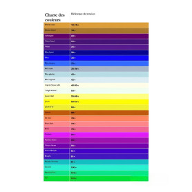 Charte de couleur pour Anodiseur de piercing en titane