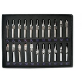 set of 22 steel tattoo nozzles
