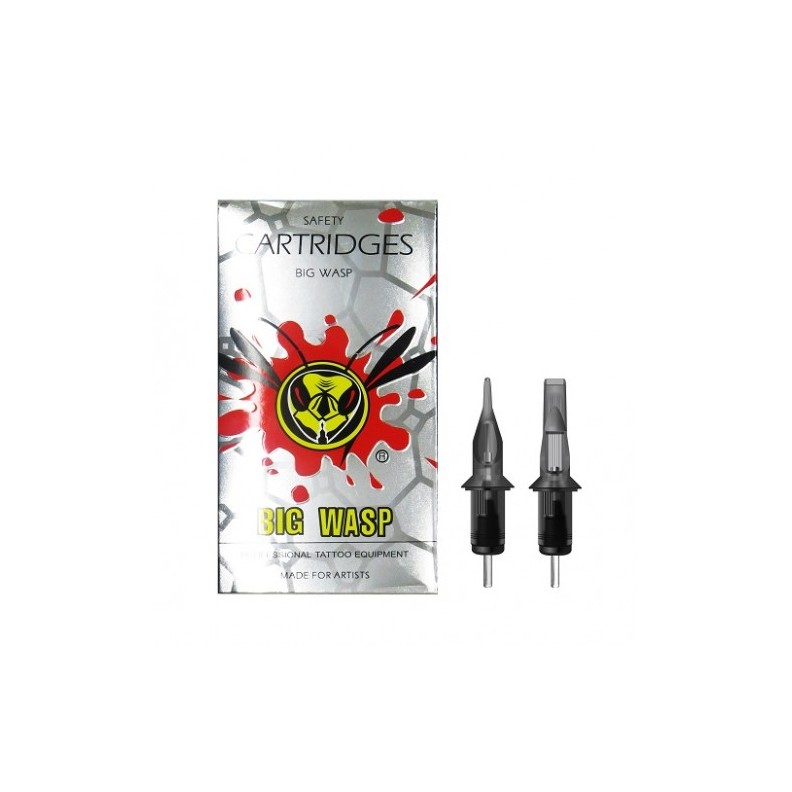 BIGWASP Round Shader 0.30mm Medium Taper Cartridge - 20 pcs