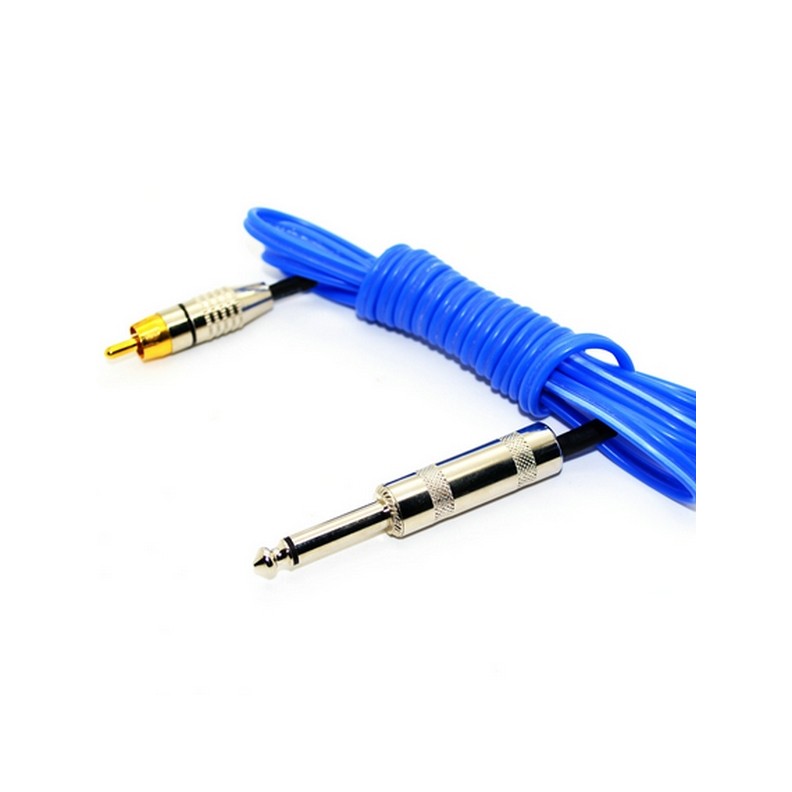 clip cord RCA standard 1.80m blue for tattoo machines clip cord RCA standard 1.80m blue for tattoo machines