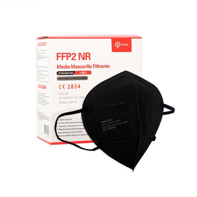 FFP2 Maschera nera - DPI - Scatola da 10 FFP2 Maschera nera - DPI - Scatola da 10