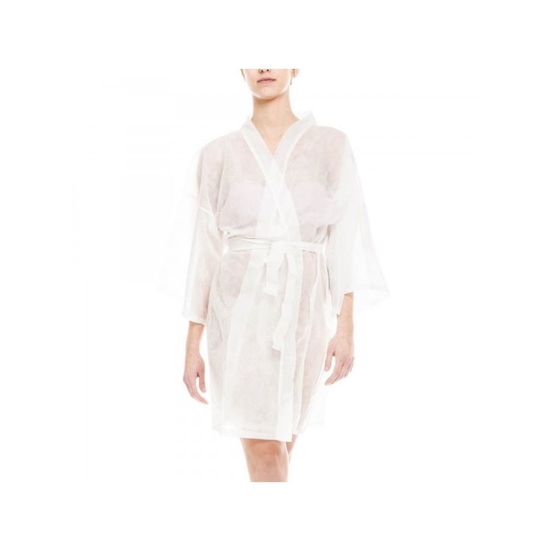Kimono bianco usa e getta - 10 unità Xanitalia Kimono bianco usa e getta - 10 unità Xanitalia