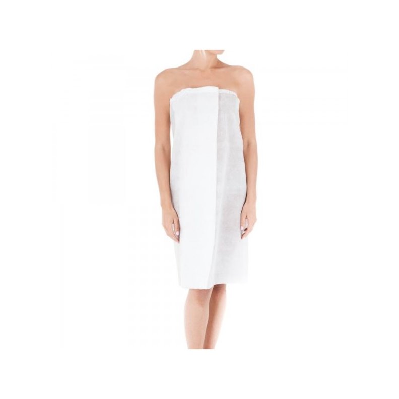Pareo in TNT bianco con velcro - 10 unità Xanitalia Pareo in TNT bianco con velcro - 10 unità Xanitalia