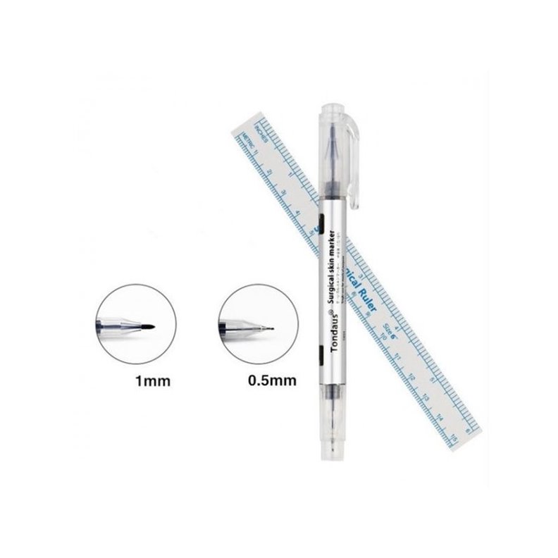 Surgical marker - Double point with ruler
