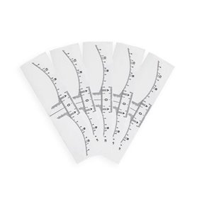Disposable adhesive eyebrow ruler 50 units - Type 2