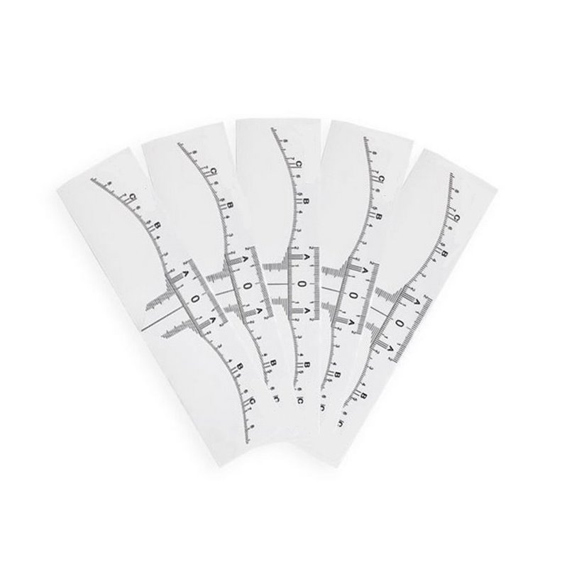 Disposable adhesive eyebrow ruler 50 units - Type 2