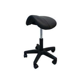Black horse saddle stool for tattoo artists