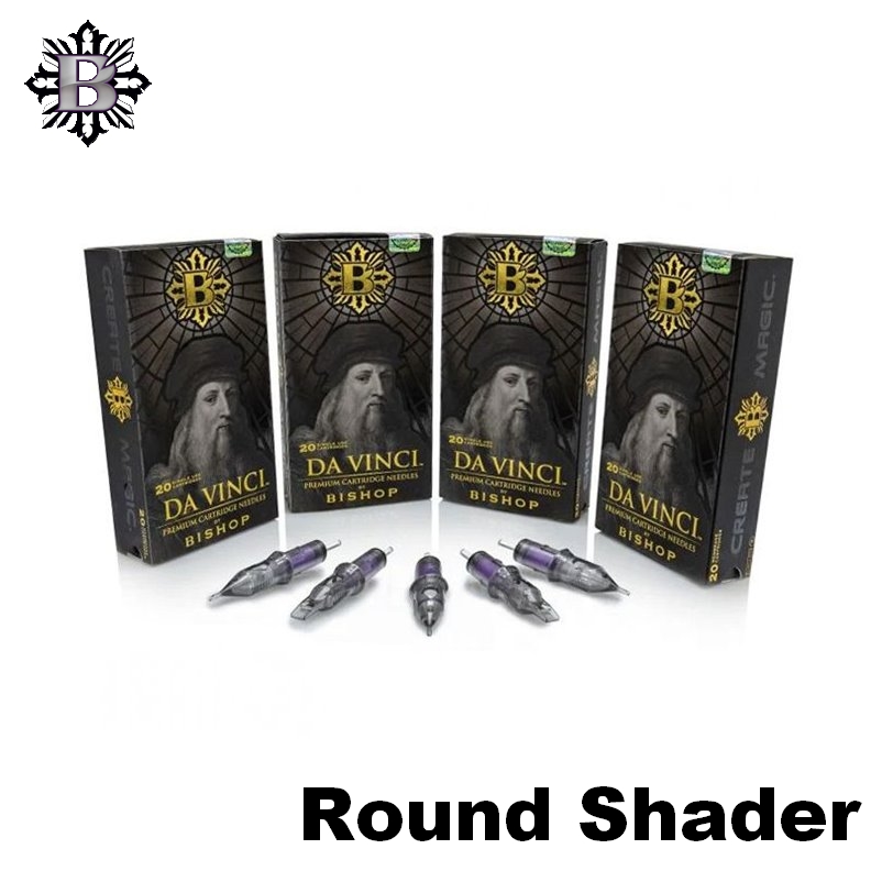 Boxes of Bishop DA VINCI V2 Shader Cartridges, 20 per box