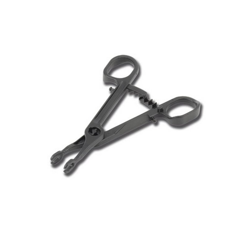 Sterile disposable Oval piercing forceps with slot