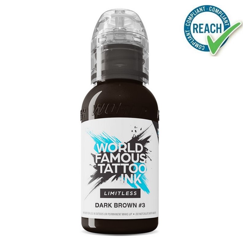 WORLD FAMOUS Inchiostro Limitless Marrone scuro 3 - 30ML WORLD FAMOUS Inchiostro Limitless Marrone scuro 3 - 30ML