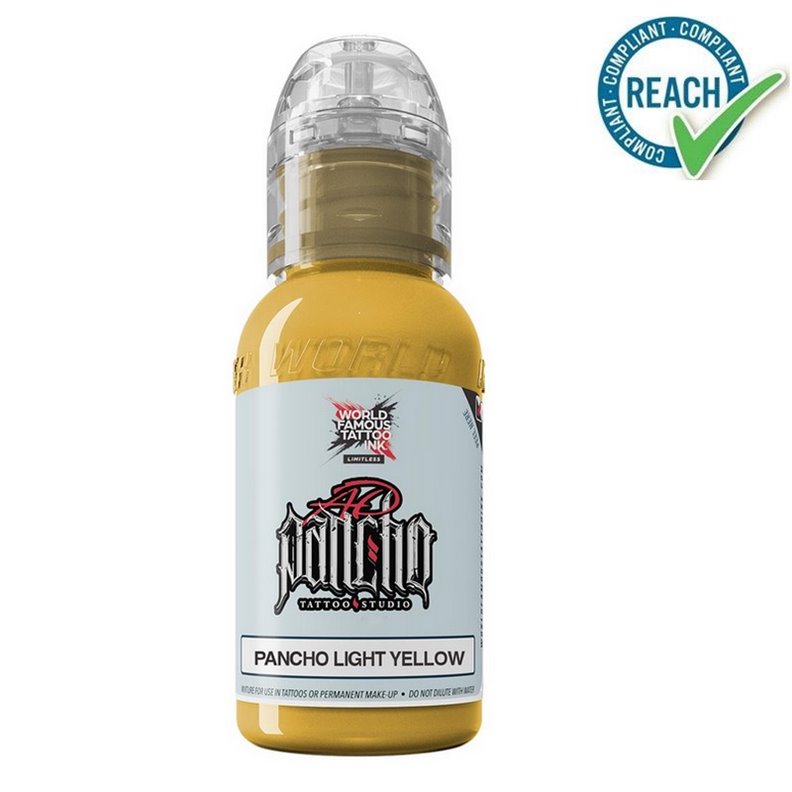 WORLD FAMOUS Inchiostro Limitless Pancho Giallo chiaro - 30ML WORLD FAMOUS Inchiostro Limitless Pancho Giallo chiaro - 30ML
