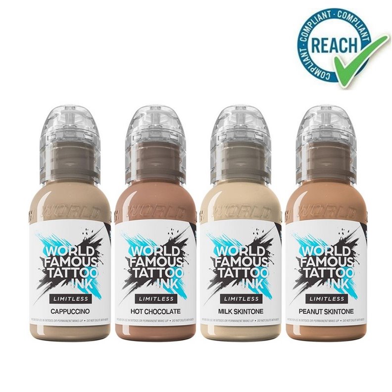 WORLD FAMOUS Kit inchiostri Limitless - Santucci Skin Tone Set - 30ml WORLD FAMOUS Kit inchiostri Limitless - Santucci Skin Tone Set - 30ml