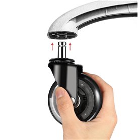 Silent castors for stool