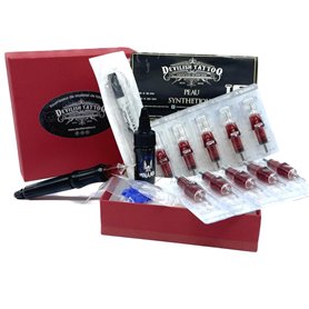 Handpoke tattoo kit with cartridges