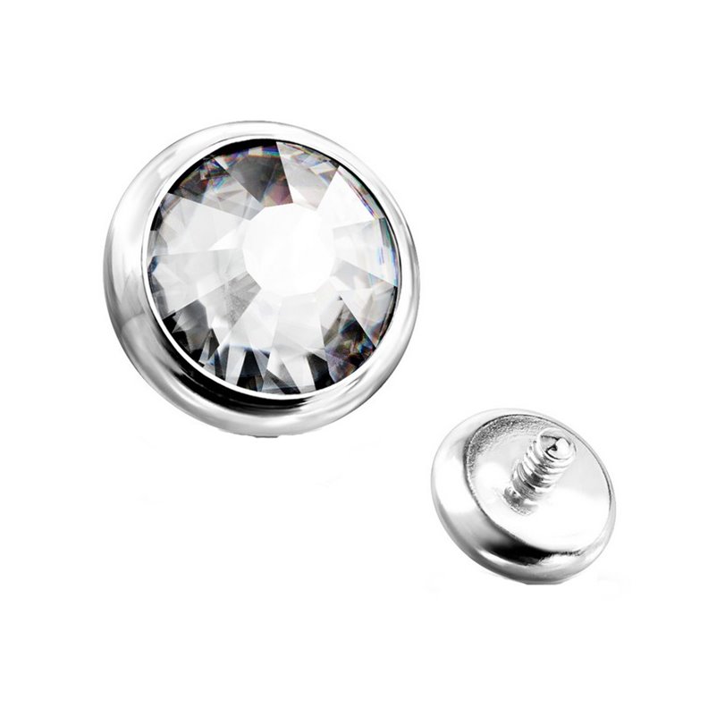Titanium Crystal Disc Piercing Jewellery