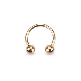 Barbells circular piercing jewellery Rose gold 316L