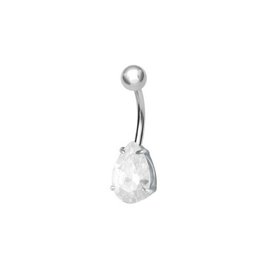 Navel piercing jewellery with crystal