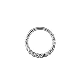 Jewellery piercing Ring Segment Twisted Clip