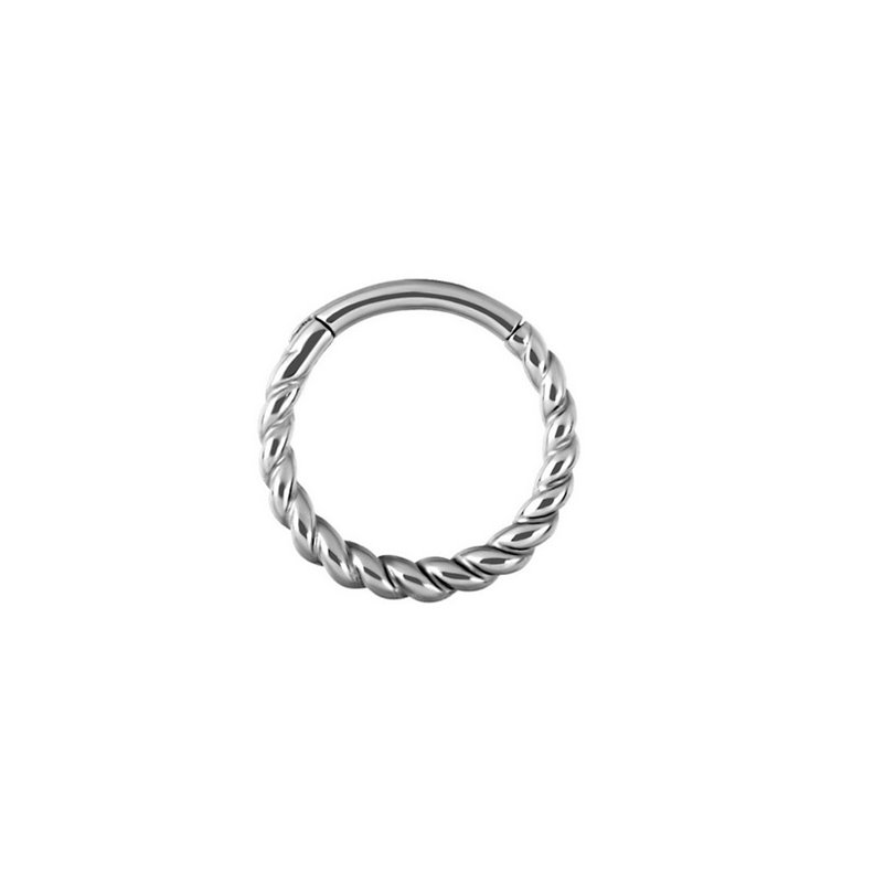 Jewellery piercing Ring Segment Twisted Clip