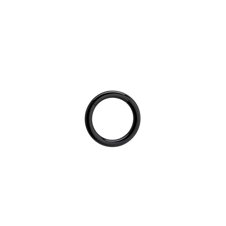 Piercing jewellery Ring Segment Clips Black PVD steel