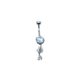 Navel piercing jewellery with zircon