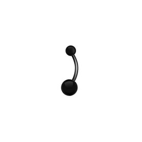 Navel piercing jewellery Black PVD steel