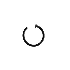 Piercing jewellery Open ring Black PVD steel