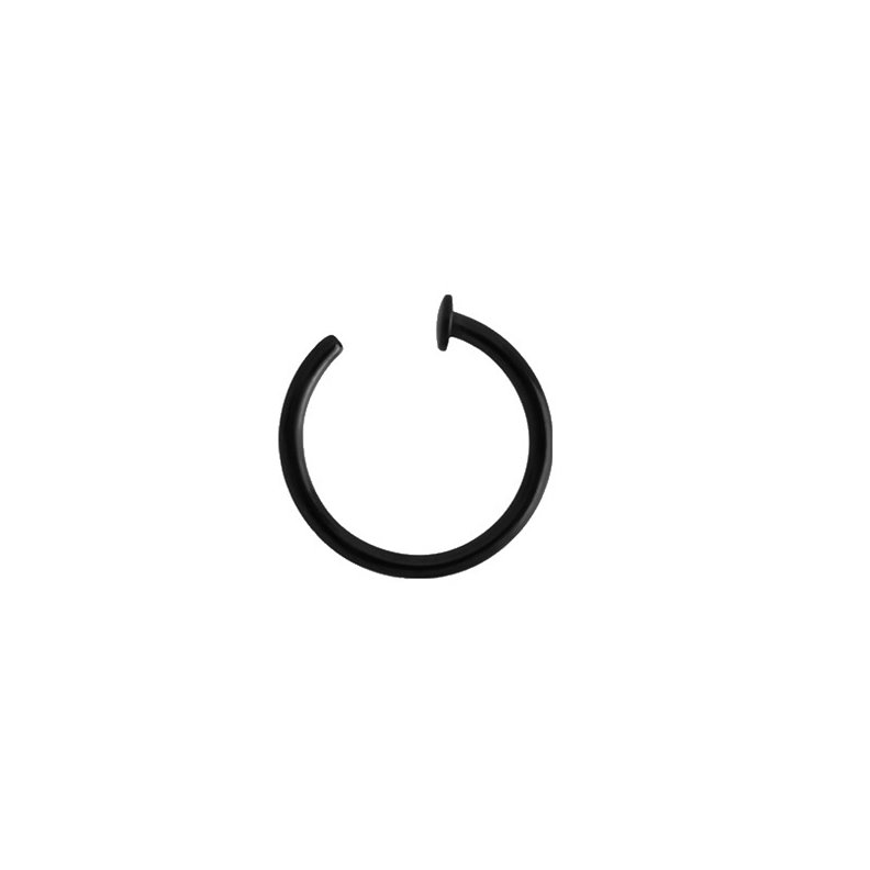 Piercing jewellery Open ring Black PVD steel Piercing jewellery Open ring Black PVD steel