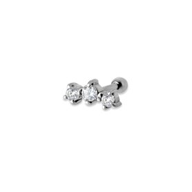Jewellery piercing for Helix with rhinestones