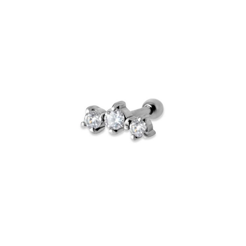 Jewellery piercing for Helix with rhinestones